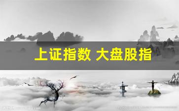 上证指数 大盘股指(上证大盘指数是什么意思)_https://www.gzyhshgzzx.com_郑商所_第1张